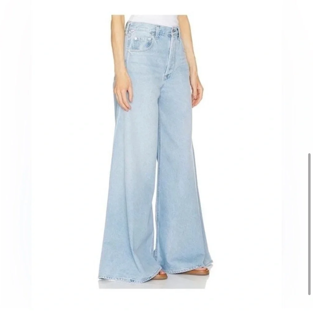NWT Citizens of Humanity Denim Jeans Amari Ultra Light Wash Wide Leg 25 fit 26​ - Picture 5 of 5